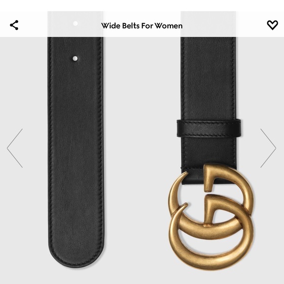 Gucci Women’s 2015 RE-EDITION WIDE LEATHER BELT black and gold Size 80B - Picture 3 of 12